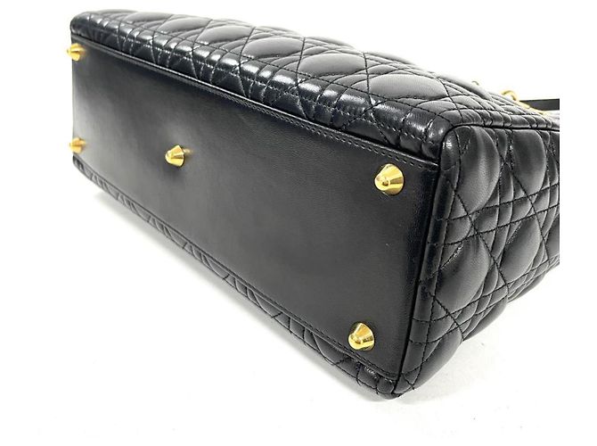 Borsa Christian Dior Lady Dior Cannage Nero - vista 4