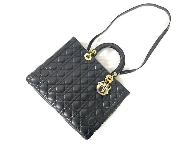 Borsa Christian Dior Lady Dior Cannage Nero - vista 5