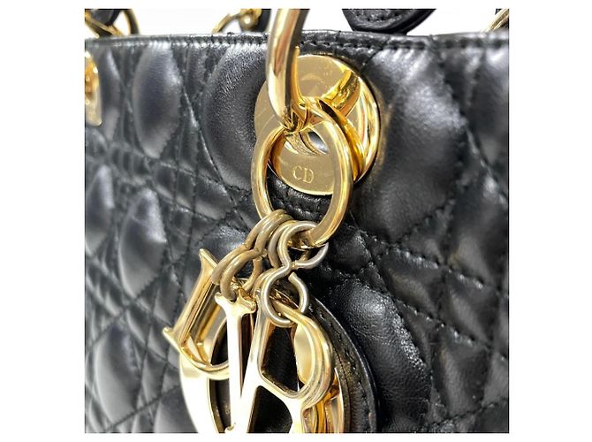 Borsa Christian Dior Lady Dior Cannage Nero - vista 6