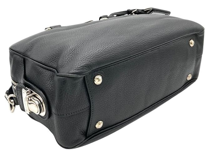 Borsa Prada PRADA Logo Borsa Boston Mini in pelle nera 2 vie da donna Nero - vista 4