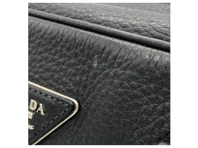 Borsa Prada PRADA Logo Borsa Boston Mini in pelle nera 2 vie da donna Nero - vista 9