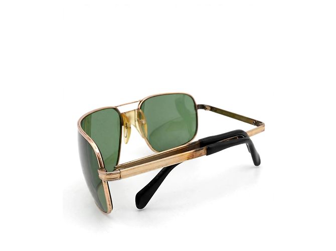 Autre Marque Occhiali da sole aviator in metallo dorato anni 70 D'oro - vista 2
