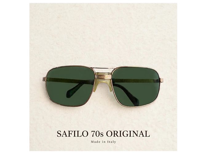 Autre Marque Occhiali da sole aviator in metallo dorato anni 70 D'oro - vista 6