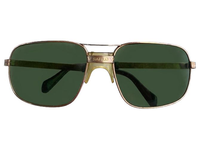 Autre Marque Occhiali da sole aviator in metallo dorato anni 70 D'oro - vista 7