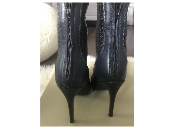 Botines John Galliano de cuero azul - vista 10