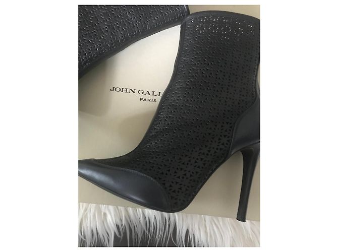 Botines John Galliano de cuero azul - vista 12