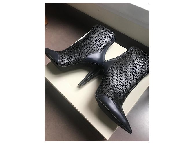 Botines John Galliano de cuero azul - vista 6