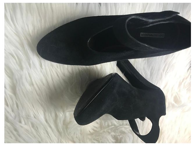 Décolleté Emporio Armani in camoscio nero - vista 10