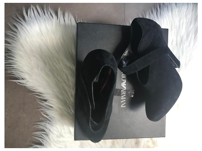 Décolleté Emporio Armani in camoscio nero - vista 15