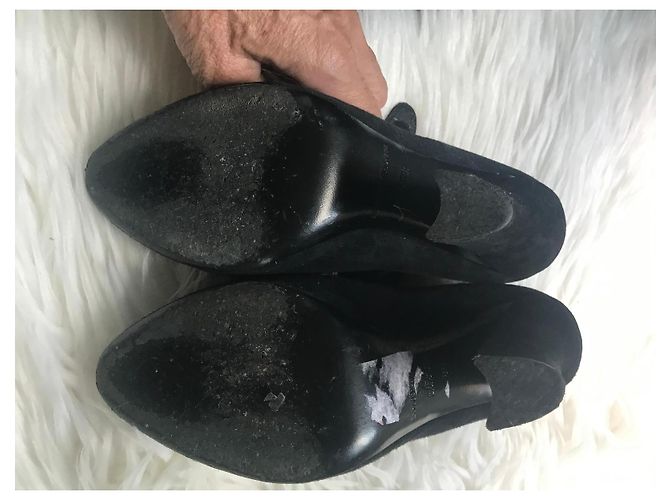 Décolleté Emporio Armani in camoscio nero - vista 7