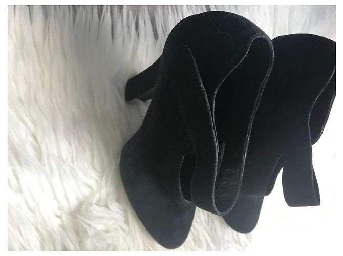 Décolleté Emporio Armani in camoscio nero - vista 9