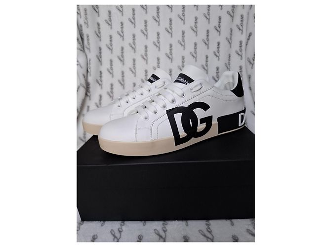 Sneakers Dolce & Gabbana Portofino Nero Bianco Beige - vista 2