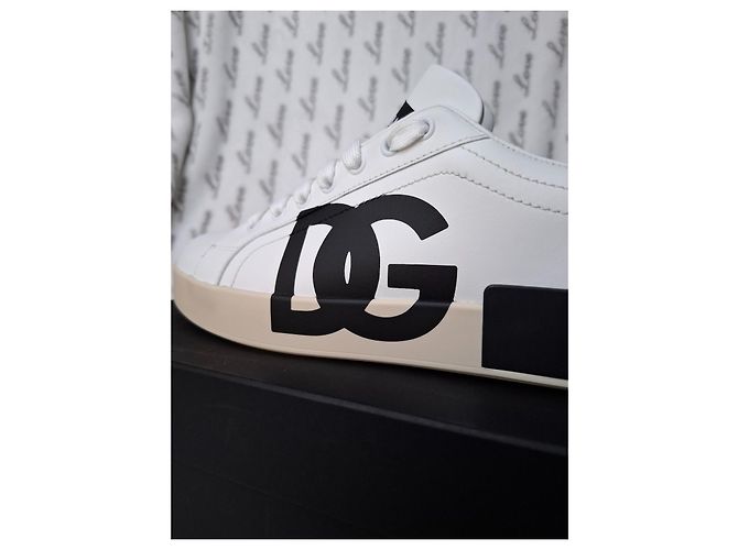 Sneakers Dolce & Gabbana Portofino Nero Bianco Beige - vista 4