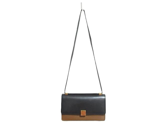 Céline Celine Phoebe Philo Collection Classic Box Shoulder Bag Marrone Nero - vista 3
