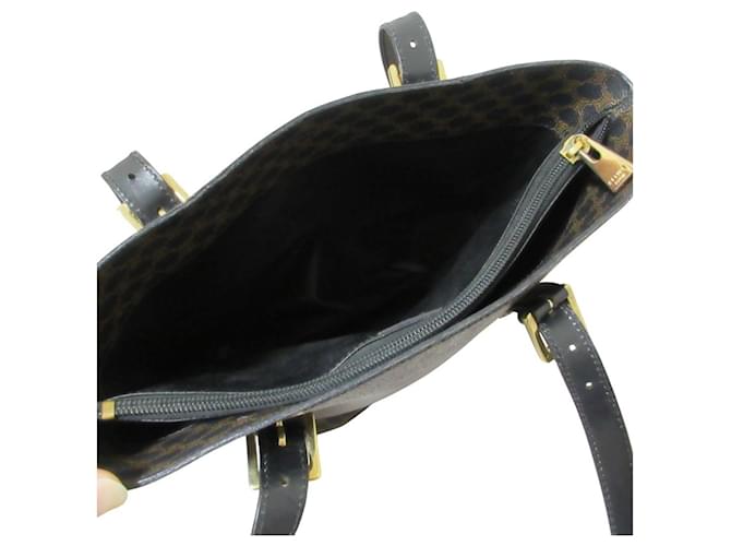Céline Borsa Tote a secchiello CELINE Black Macadam Marrone Nero - vista 11