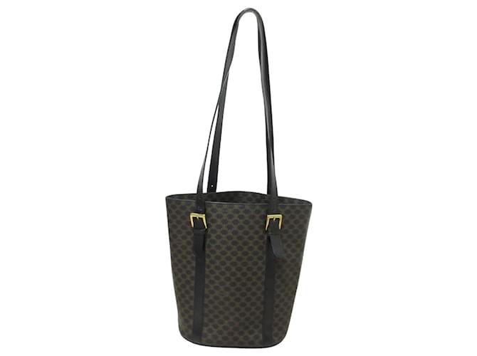 Céline Borsa Tote a secchiello CELINE Black Macadam Marrone Nero - vista 4