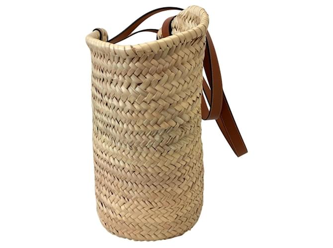 Céline CELINE Großer Triomphe Korb aus Raffia x Leder - Ansicht 2