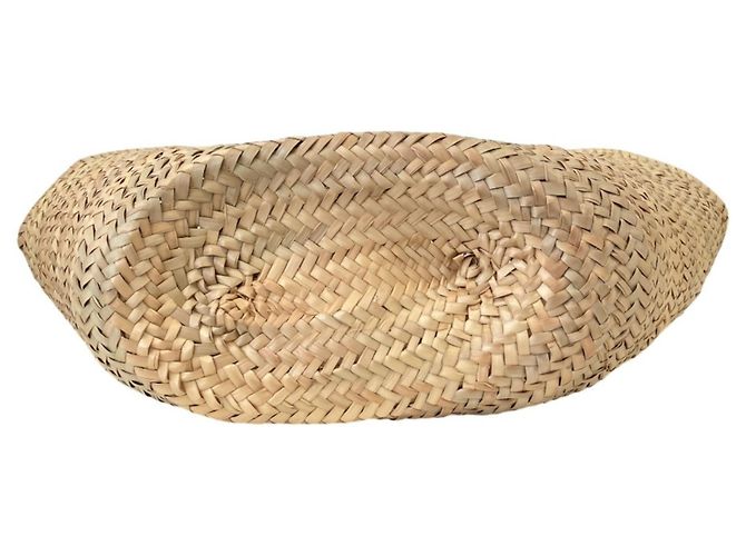 Céline CELINE Großer Triomphe Korb aus Raffia x Leder - Ansicht 4