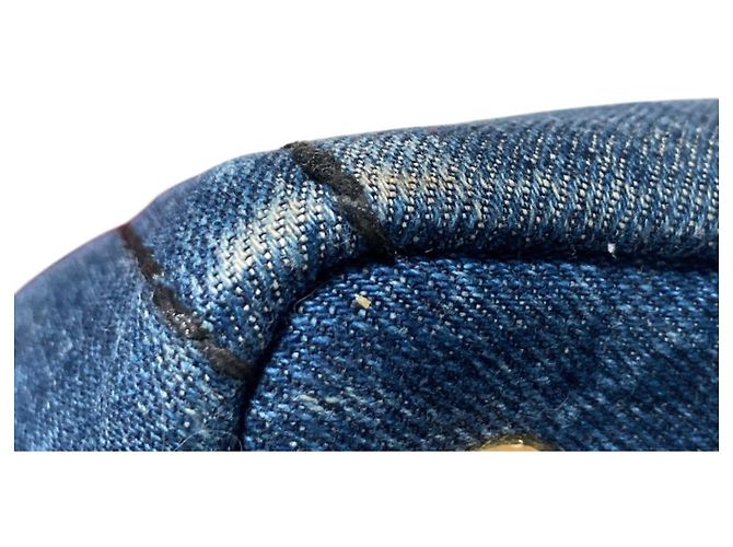 Prada Denim Canapa Tote Bag Dunkelblau - Ansicht 10