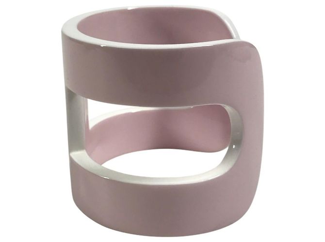 Hermès Bracciale Ano Hermes in rosa e bianco - vista 2
