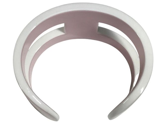 Hermès Bracciale Ano Hermes in rosa e bianco - vista 7