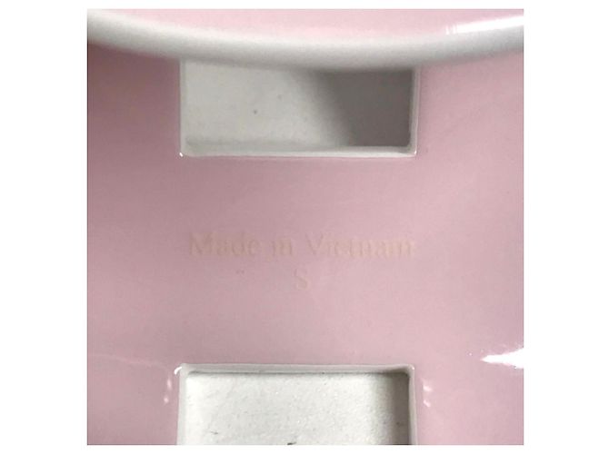 Hermès Bracciale Ano Hermes in rosa e bianco - vista 9