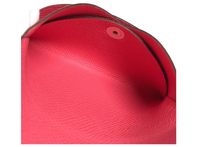Hermès Monedero Hermes de piel Epsom Rosa - vista 13
