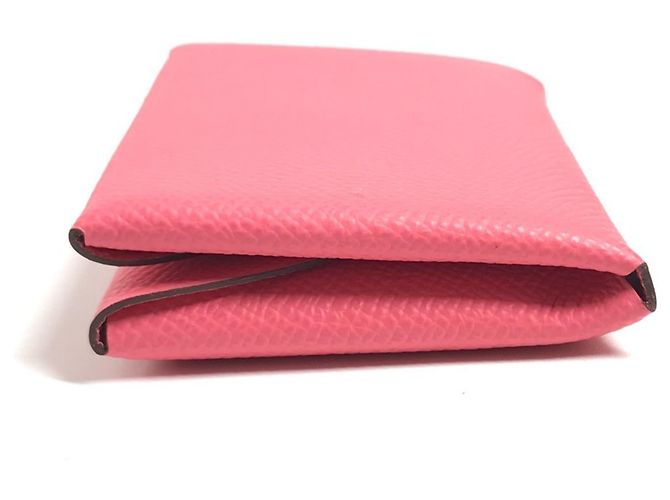 Hermès Monedero Hermes de piel Epsom Rosa - vista 5