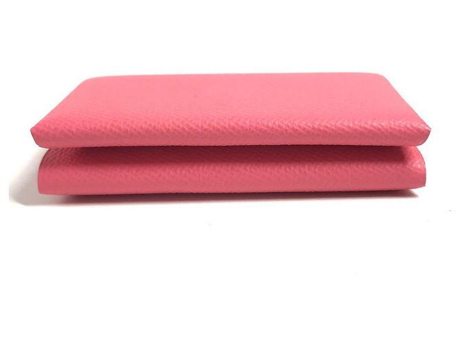 Hermès Monedero Hermes de piel Epsom Rosa - vista 6