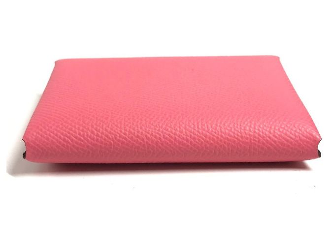 Hermès Monedero Hermes de piel Epsom Rosa - vista 7