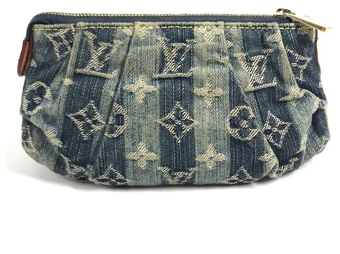 Neceser de maquillaje Louis Vuitton Monogram Denim Trousselaye Azul - vista 7
