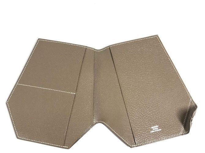 Hermès Cartera Compacta Hermes Clochette Castaño Gris pardo - vista 11