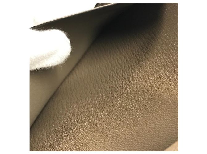 Hermès Cartera Compacta Hermes Clochette Castaño Gris pardo - vista 13