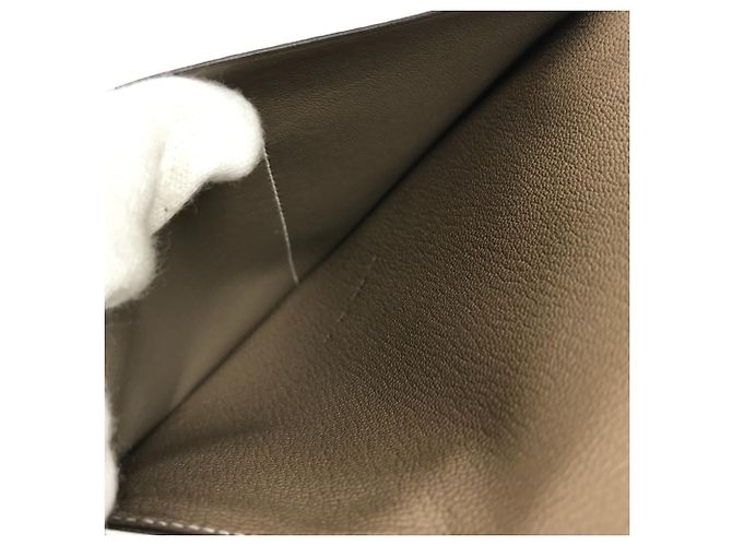 Hermès Cartera Compacta Hermes Clochette Castaño Gris pardo - vista 14