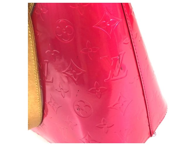 Borsa Louis Vuitton Monogram Vernis Houston in Fuchsia Pink Fuschia - vista 10