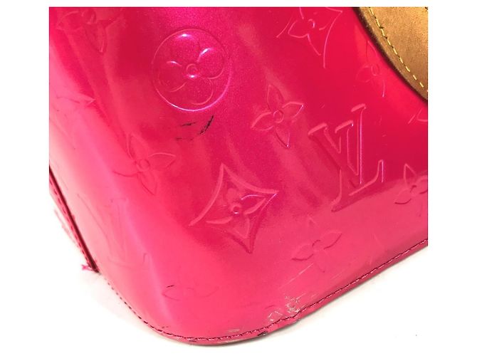Borsa Louis Vuitton Monogram Vernis Houston in Fuchsia Pink Fuschia - vista 11