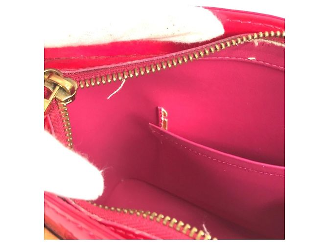 Borsa Louis Vuitton Monogram Vernis Houston in Fuchsia Pink Fuschia - vista 15
