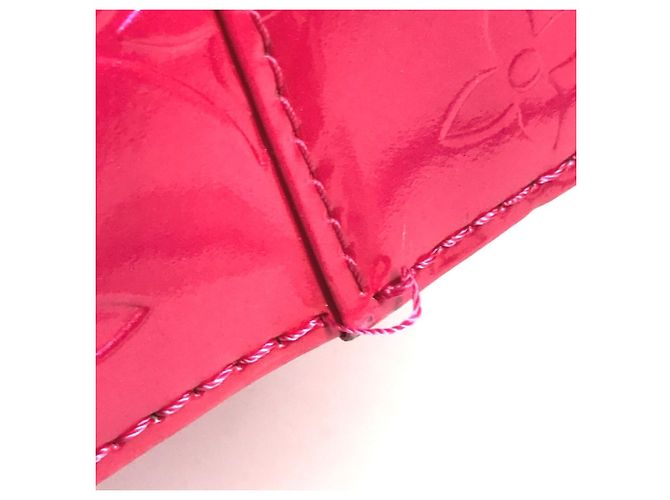 Borsa Louis Vuitton Monogram Vernis Houston in Fuchsia Pink Fuschia - vista 16