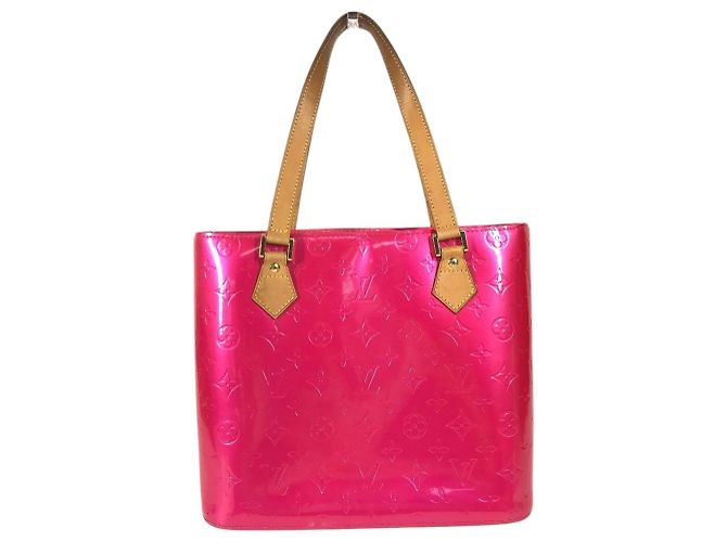 Borsa Louis Vuitton Monogram Vernis Houston in Fuchsia Pink Fuschia - vista 2