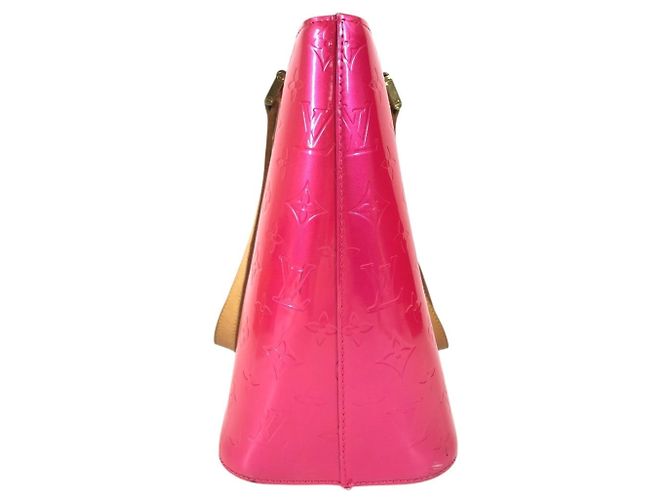 Borsa Louis Vuitton Monogram Vernis Houston in Fuchsia Pink Fuschia - vista 3