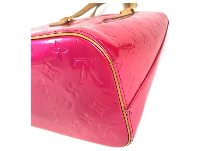 Borsa Louis Vuitton Monogram Vernis Houston in Fuchsia Pink Fuschia - vista 6