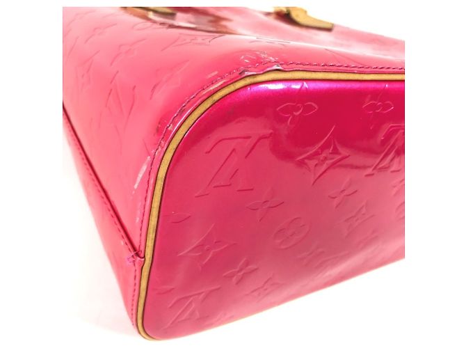 Borsa Louis Vuitton Monogram Vernis Houston in Fuchsia Pink Fuschia - vista 7