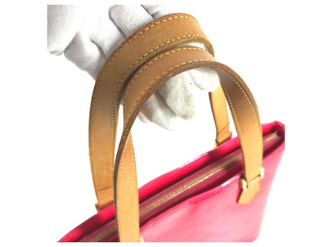 Borsa Louis Vuitton Monogram Vernis Houston in Fuchsia Pink Fuschia - vista 8