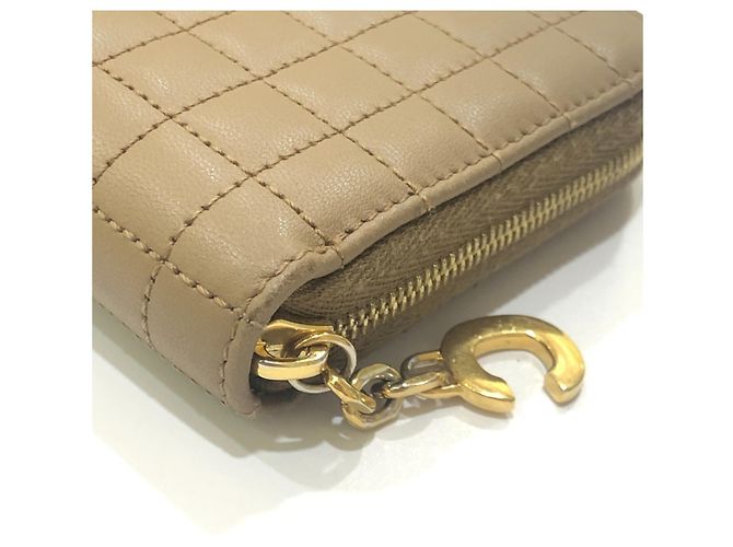Céline Cartera compacta con cremallera Celine Quilted C-Charm Castaño - vista 10