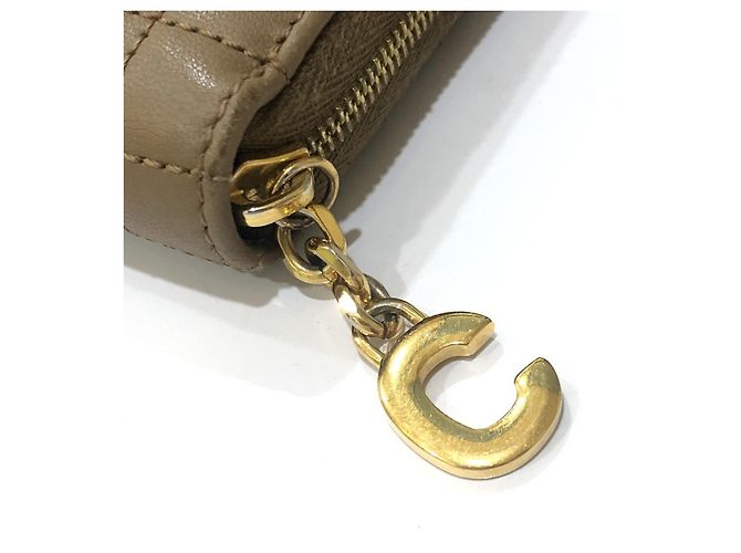 Céline Cartera compacta con cremallera Celine Quilted C-Charm Castaño - vista 12