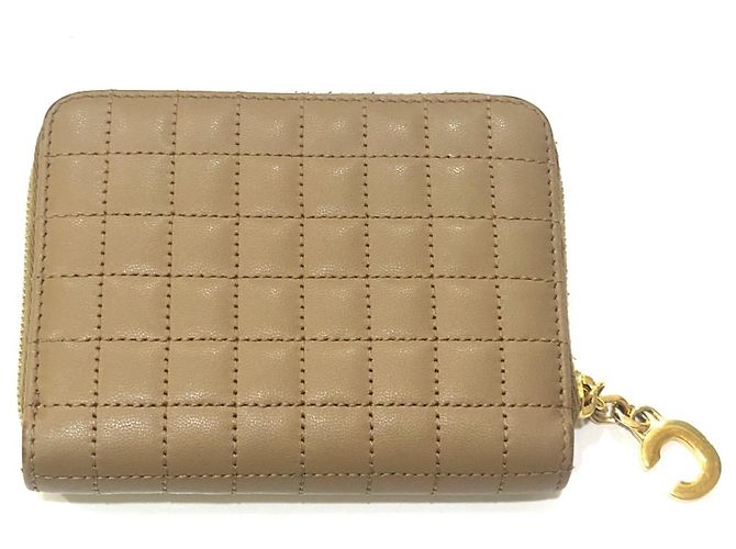 Céline Cartera compacta con cremallera Celine Quilted C-Charm Castaño - vista 2