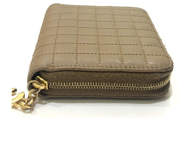 Céline Cartera compacta con cremallera Celine Quilted C-Charm Castaño - vista 3