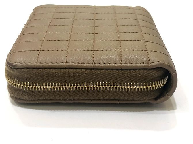 Céline Cartera compacta con cremallera Celine Quilted C-Charm Castaño - vista 4