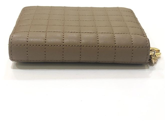 Céline Cartera compacta con cremallera Celine Quilted C-Charm Castaño - vista 5