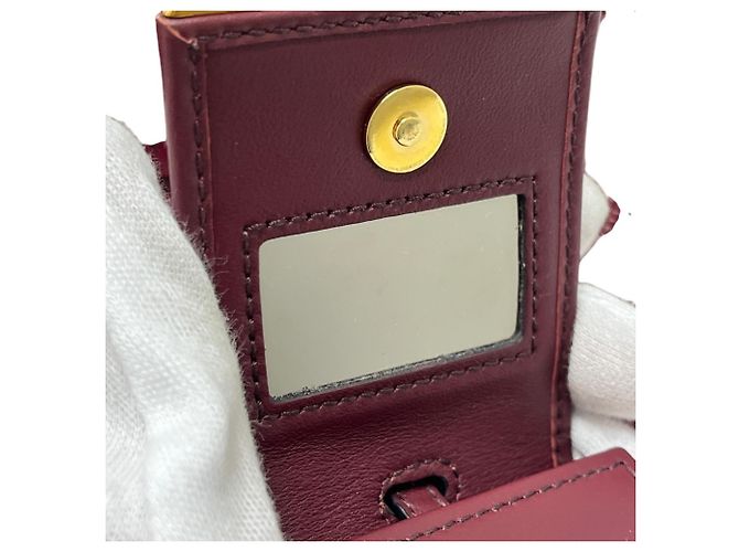 Borsa Prada in pelle Saffiano rosso vino Bordò - vista 10
